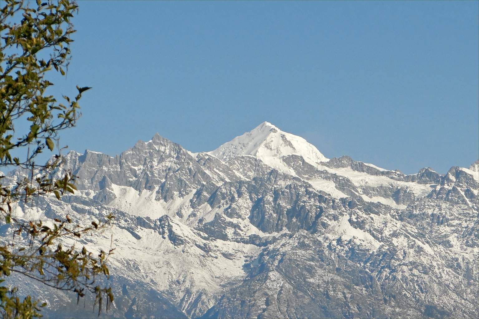 Himalayan foothills and terraced countryside near Nagarkot, Nepal