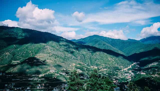 Forested valleys of the Bhutanese Himalaya