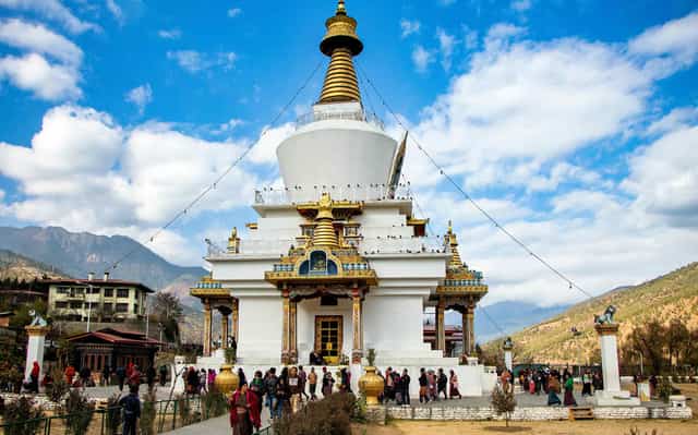 Shanti Stupa above Leh, Ladakh